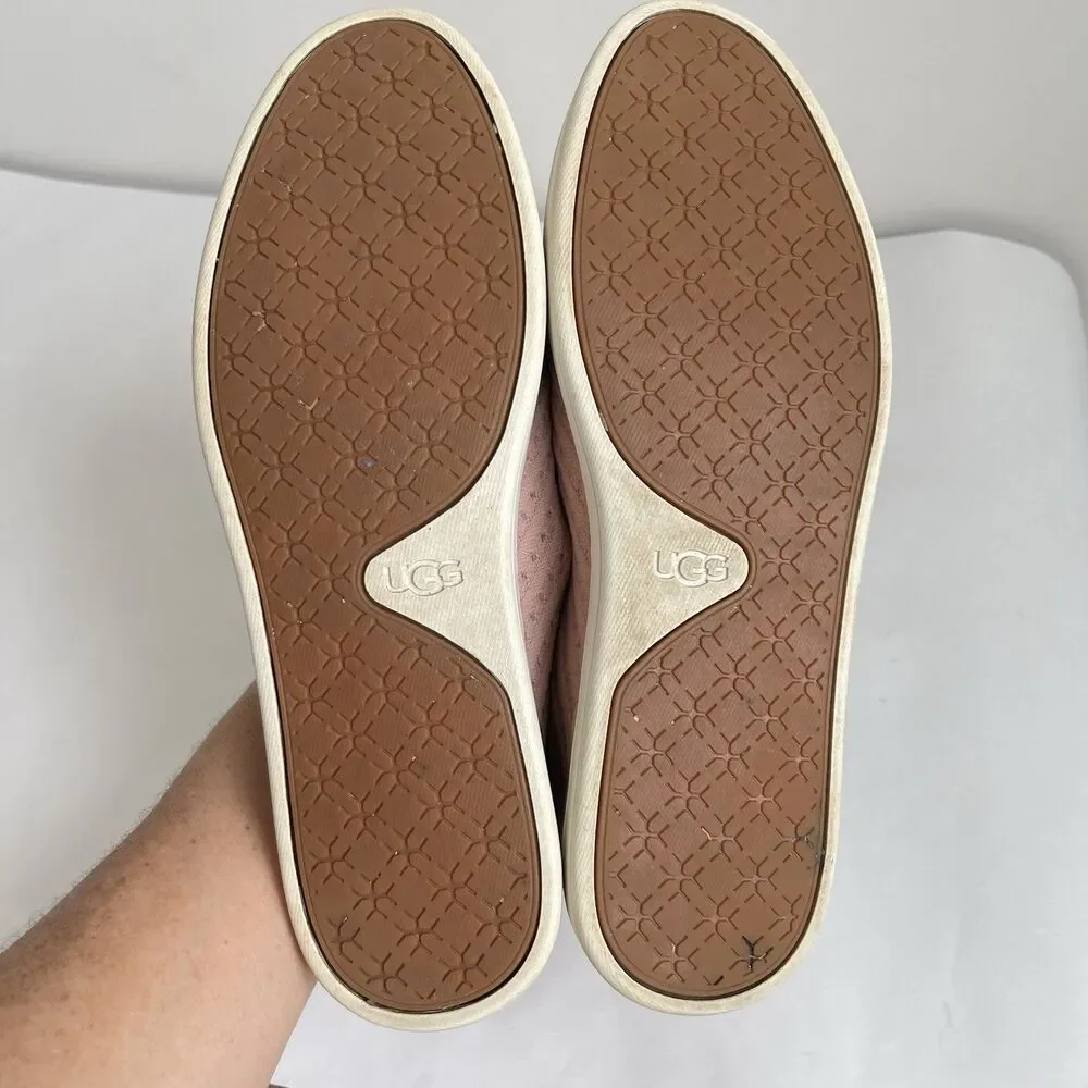UGGs Women's Sammy Chevron Slip On‎ Comfort Knit Shoes Flats US 8 Pink